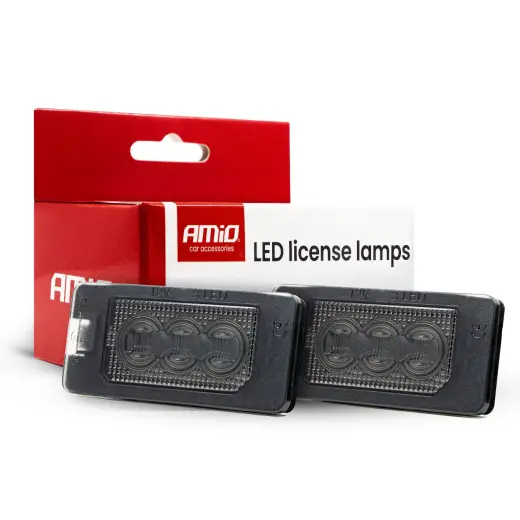 LED license plate lamps CLP02 HP SMOKED BMW AMIO-04539