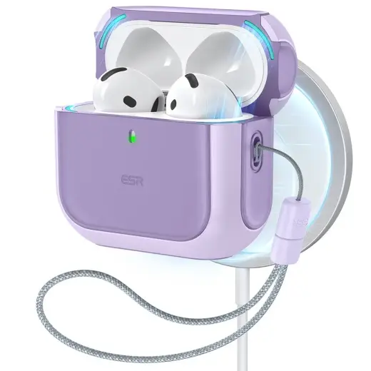 ESR Orbit Halolock MagSafe case for Apple AirPods 4 - purple