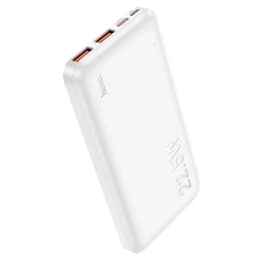Hoco J101 Astute ārējais akumulators (powerbank) | 10 000 mAh | 22.5W | PD, QC | USB-A, USB-C | balts