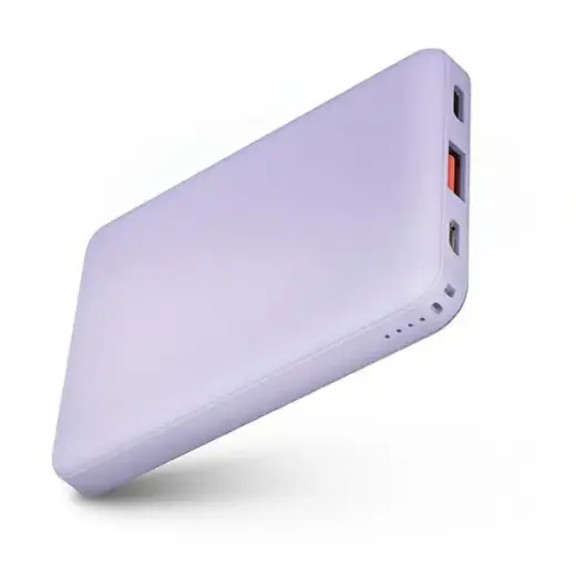 UNIQ Fuele mini ārējais akumulators (powerbank) | 8000 mAh | 18W | USB-C, Micro USB, USB-A | lavandas krāsā