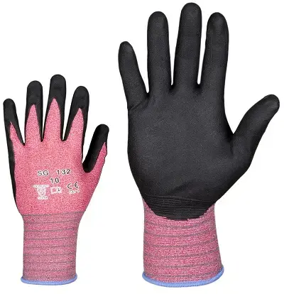 SG Thin nylon gloves with nitrile coating, size 10