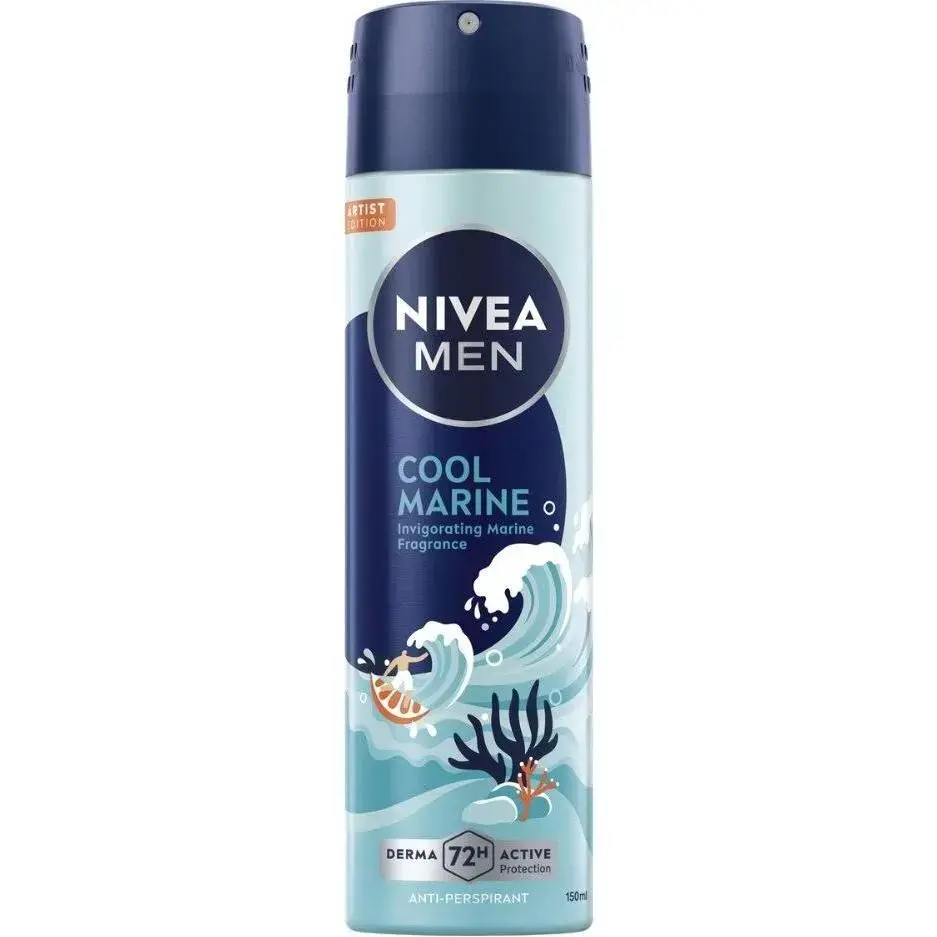 NIVEA, Deodorante, - Antiperspirant Spray Cool Marine (Anti-Perspirant) 150 Ml (Getto Vaporizzato, 150ml)