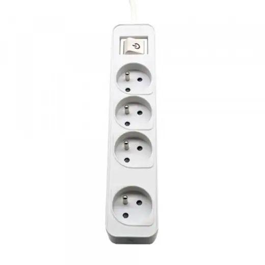 Power strip PHILIPS extension cord 4 sockets 3m 10A white
