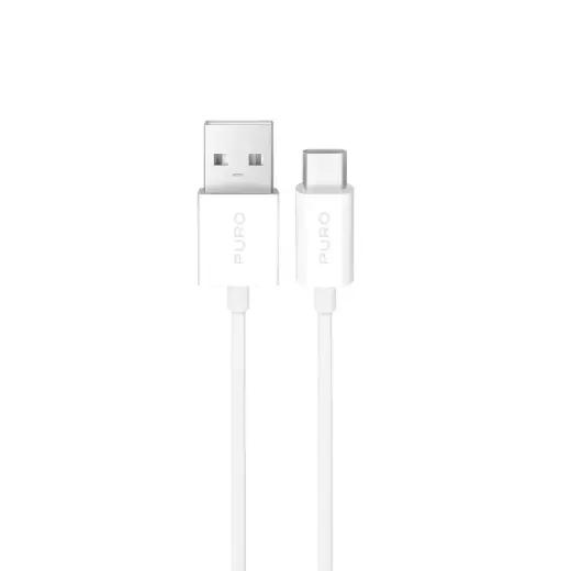 Puro PUCAC10W3MTWHI data transfer and charging cable | USB-A to USB-C | 10W | 3m | white