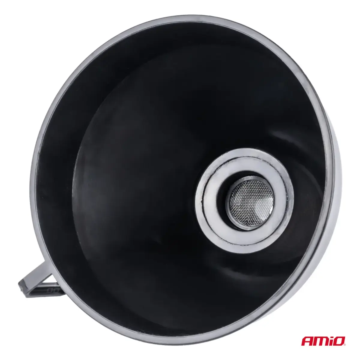 Flexible black universal funnel with strainer for fuel liquid water 16 cm AMIO-04038