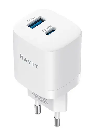 HAVIT wall charger UC30 EU 33W USB USB-C white