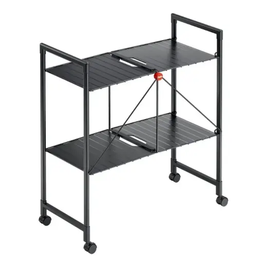 Saliekams plaukts uz ritenīšiem Quickboard / melns 