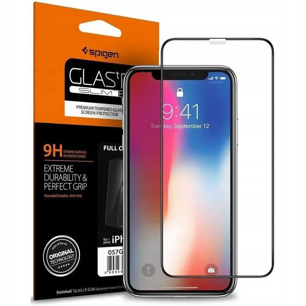 Spigen aizsargstikls telefonam iPhone 11 melns