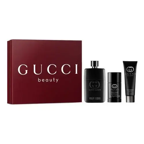 Gucci Guilty Pour Homme Eau De Parfum Gift Set : 90ml EDP Spray + 75ml Deodorant Stick + 50ml Shower Gel