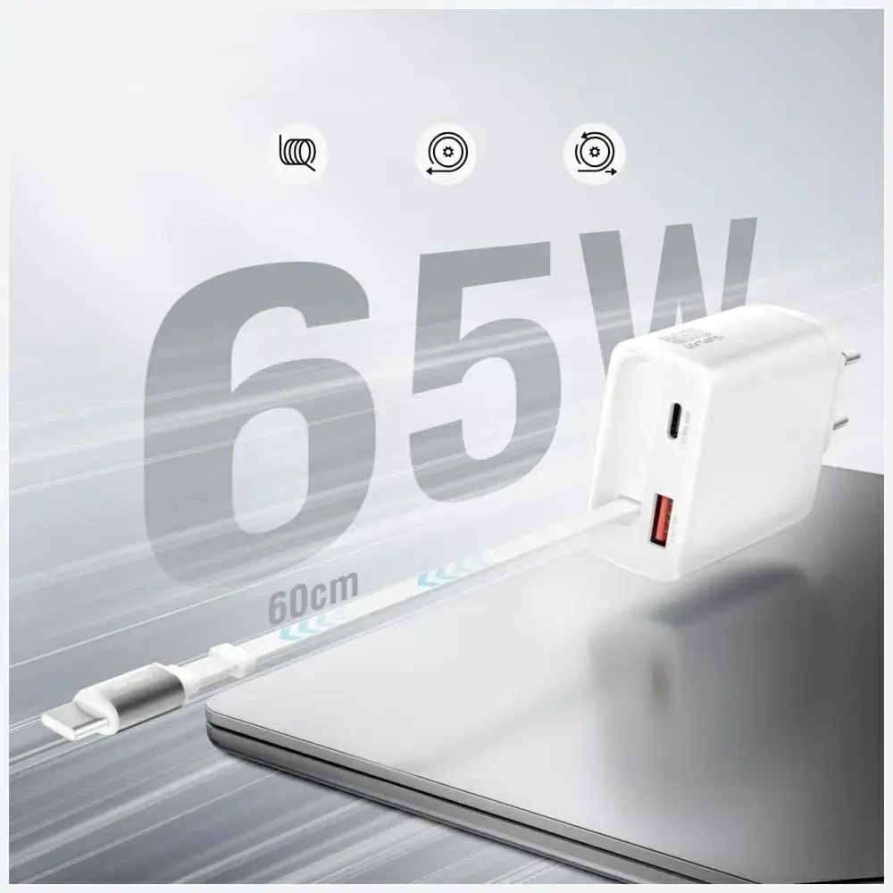 4smarts PDPlug Slim Jojo tīkla lādētājs | 65W | PD, GaN | USB-C | balts