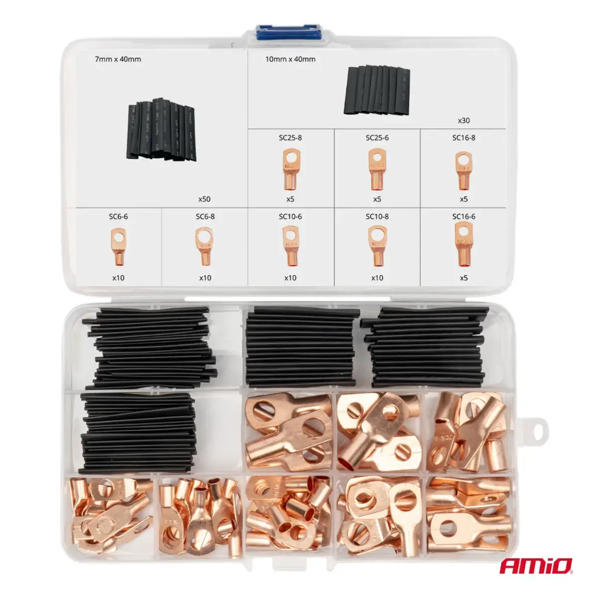 Heat shrink wire Connectors and Tubes 140pcs AMIO-04121