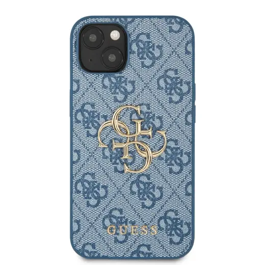 GUHCP13M4GMGBL Guess PU 4G Metal Logo Case for iPhone 13 Blue