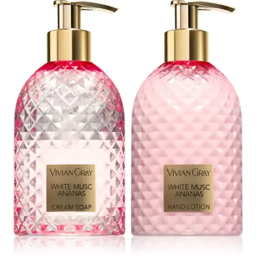 Vivian Gray White Musk and Pineapple Cream Hand Soap and Lotion Set