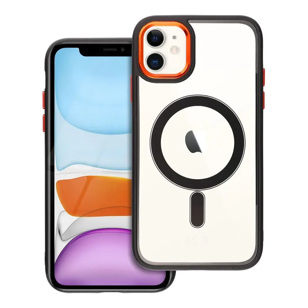 Color Edge Mag phone case with MagSafe support for iPhone 11 black gold