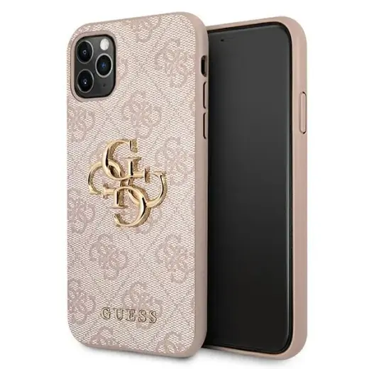 Guess GUHCN654GMGPI iPhone 11 Pro Max różowy|pink hardcase 4G Big Metal Logo