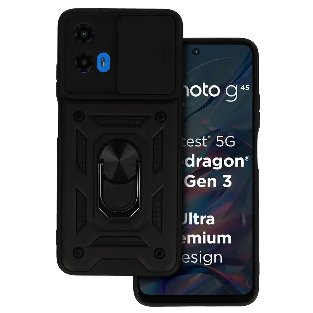 Slide Camera Armor Case for Motorola Moto G35 5G Black