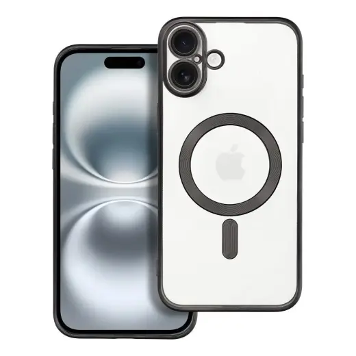 Case for iPhone 16 PLUS Electro Mag Cover compatible with MagSafe black
