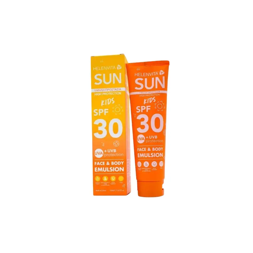 Helenvita, Kids Sun, Hydrating, UV Protection, Day, Emulsion, For Face & Body, SPF 30, 150 ml