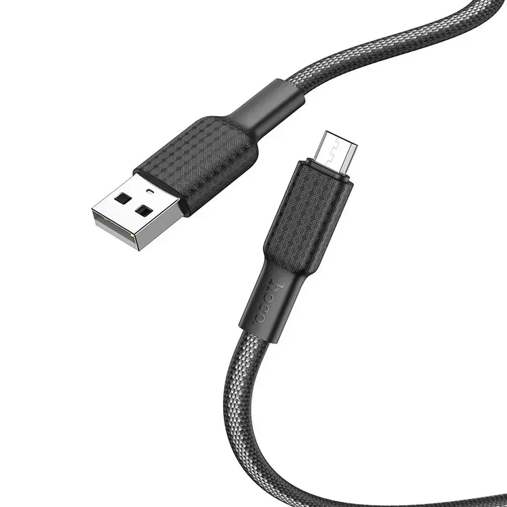 Hoco X69 andmeedastus- ja laadimiskaabel | USB-A kuni Micro USB | 12W | 1m | must, valge