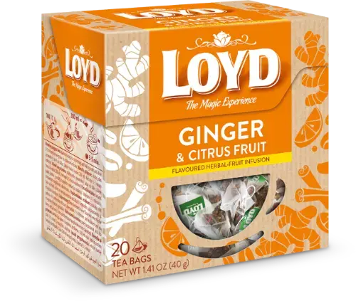 Augļu tēja LOYD Ginger&Citrus 20x2g
