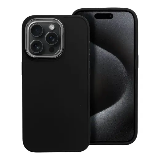 FRAME telefono dėklas iPhone 15 Pro juodas