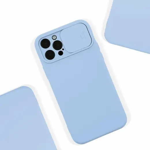 Fusion Camera Protect silikona aizsargapvalks Apple iPhone 13 Pro Max gaisi zils