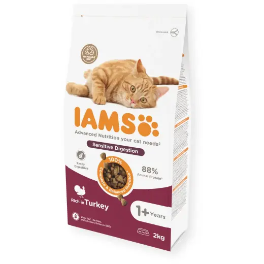 Сухой корм для кошек - IAMS CAT Advanced Nutrition Sensitive Digestion Turkey 2 кг