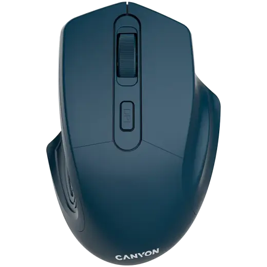 CANYON MW-15, 2.4GHz Wireless Optical Mouse with 4 buttons, DPI 800/1200/1600, Dark Blue, 115*77*38mm, 0.064kg