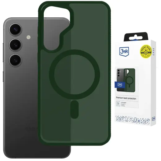 3mk Smoke MagCase чехол с поддержкой MagSafe для телефона Samsung Galaxy S25 (S931) зелёный