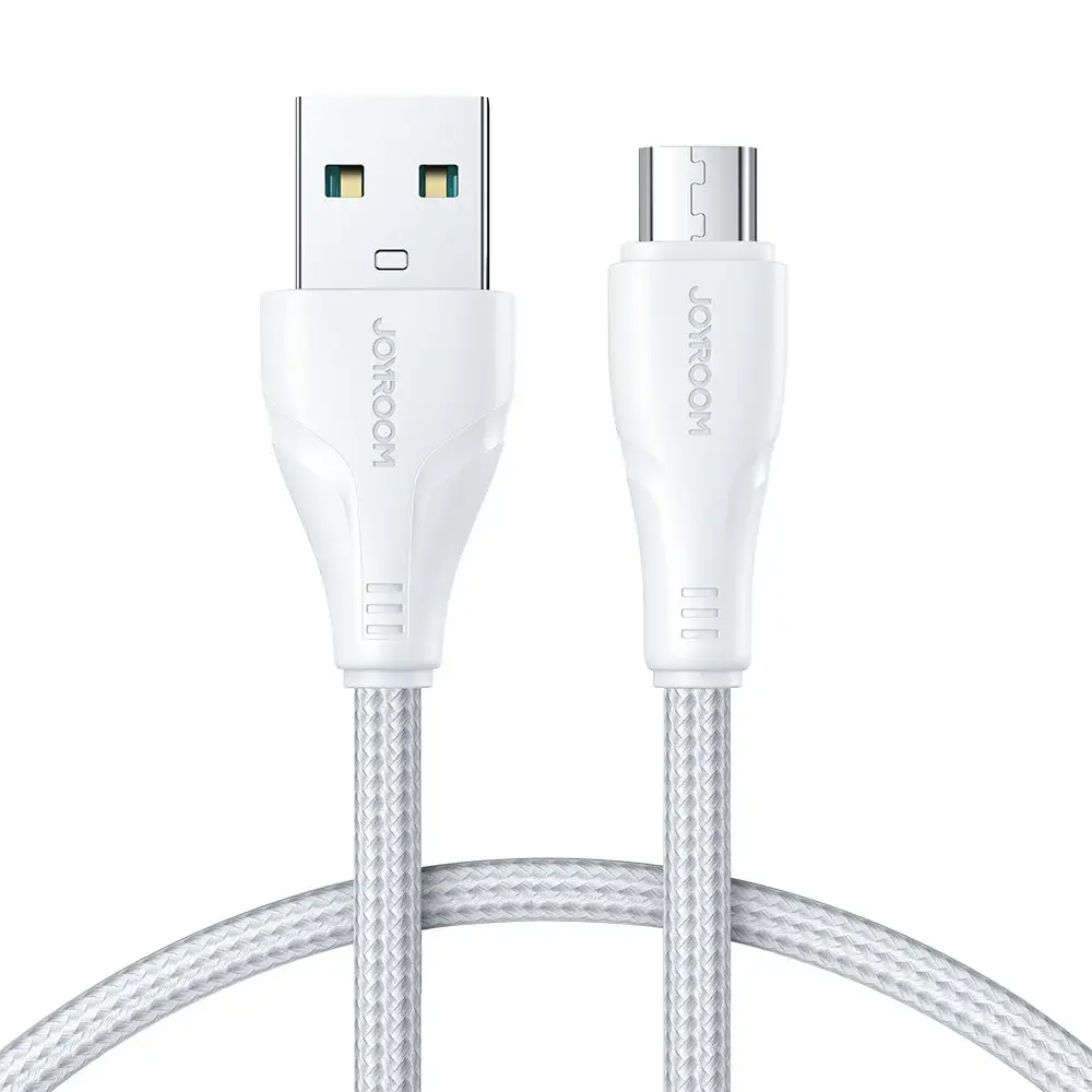 Joyroom USB cable - micro USB 2.4A Surpass Series for fast charging and data transfer 1.2 m white (S-UM018A11)