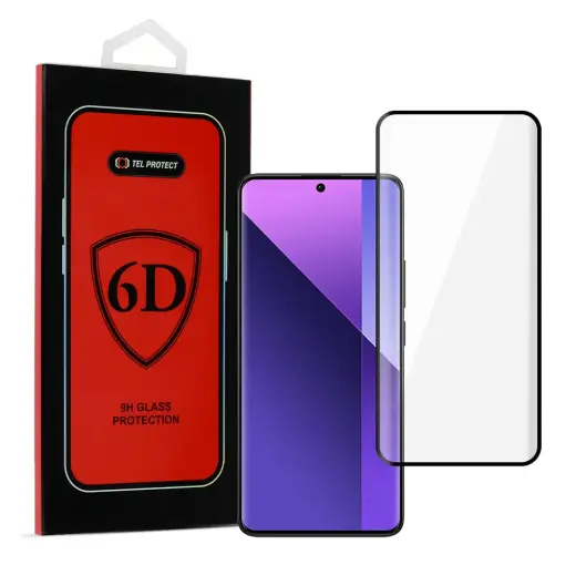 „Fusion Full Glue 6D“ grūdintas stiklas, skirtas „XIAOMI REDMI NOTE 13 PRO PLUS 5G“, juodas