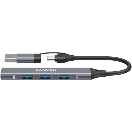 CANYON hub DS-02 4in1 USB-A/C Grey