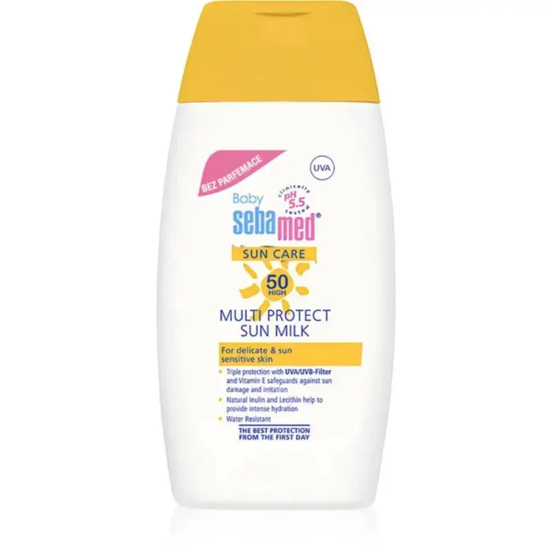 Sebamed Sun Care Baby Multi Protect Sun Milk Protective Sunscreen Lotion for Children SPF 50+ Fragrance-free 200 Ml