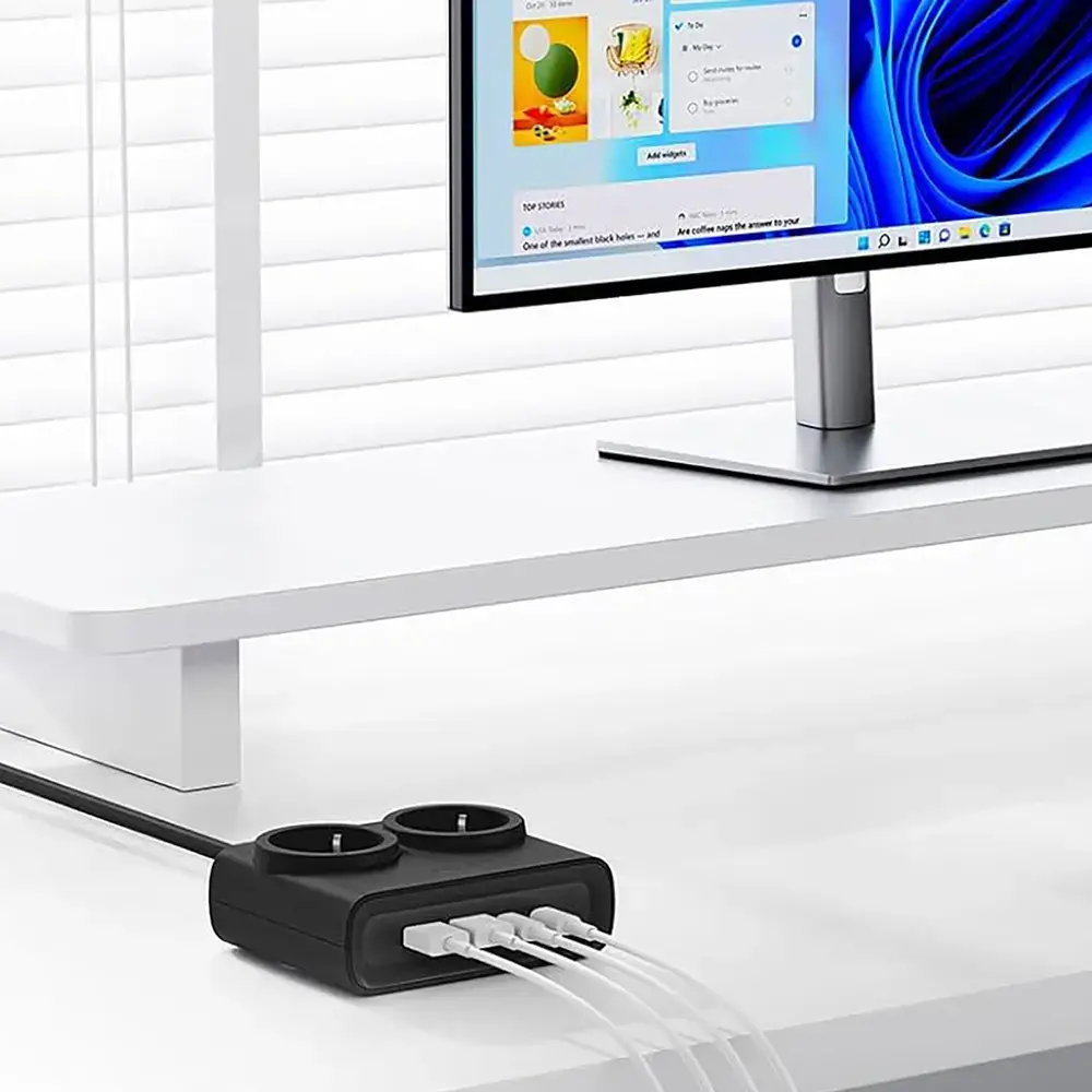 Orico PDC25 25W 6in1 Power Strip 2x AC + 2x USB-A + 2x USB-C - Black