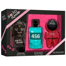 Squid Game Dárková sada EDT 100 ml, sprchový gel 150 ml a antistresová figurka