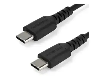 StarTech.com 2m USB C Charging Cable - Durable Fast Charge & Sync USB 3.1 Type C to C Charger Cord - TPE Jacket Aramid Fiber M|M 60W Black - USB-C cable - 2 m