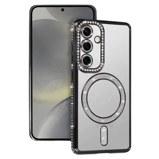Bling telefoni ümbris MagSafe toega Samsung Galaxy S26 Ultra (S948) must