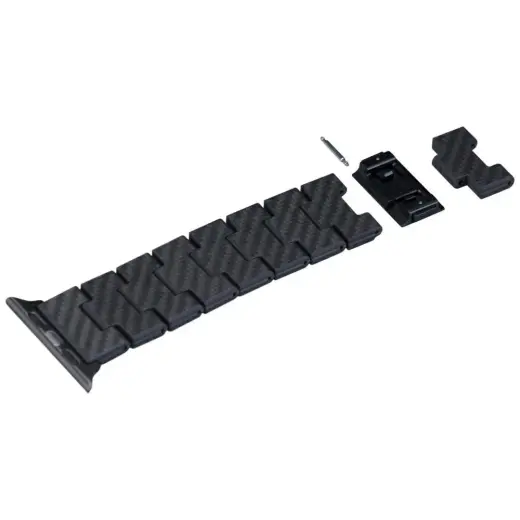 Band PITAKA Carbon Fiber Retro for Apple Watch 1|2|3|4|5|6|7|8|9|10|SE|Ultra|Ultra2 black grey Photo