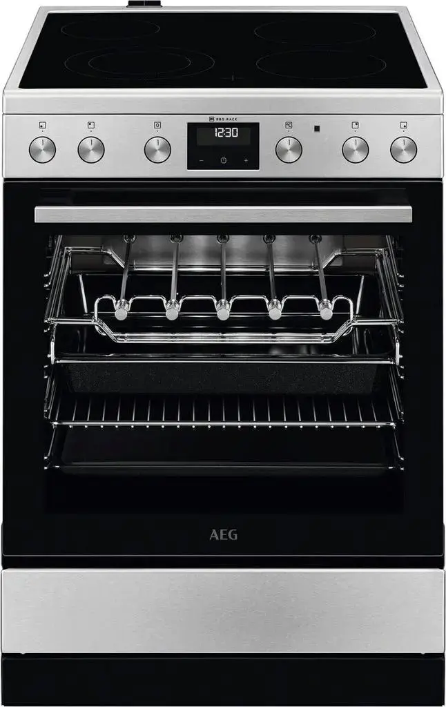 AEG 5000.sērijas SurroundCook stikla keramikas plīts, 59.6cm, nerūsējoša tērauda