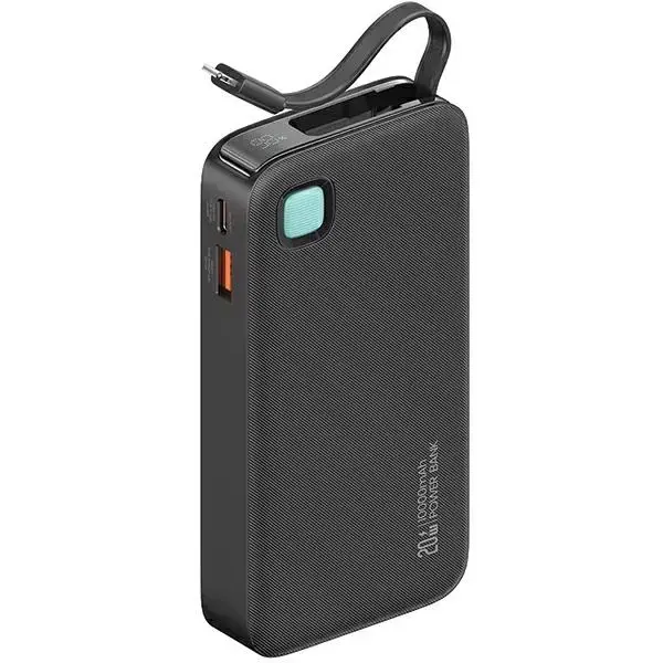 USAMS XY Series ārējais akumulators (powerbank) | 10000 mAh | 20W | Lightning | melns