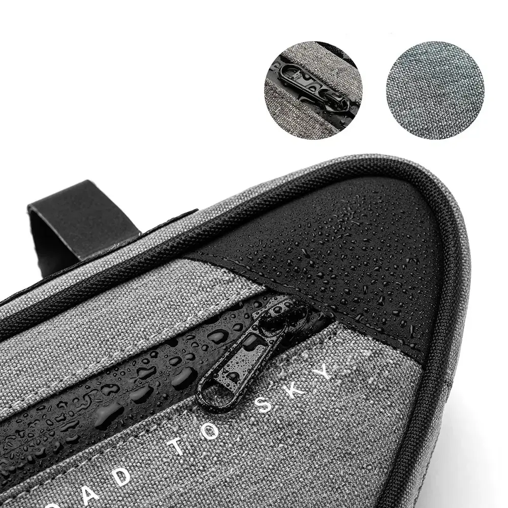 Torba pod ramę 2L Rockbros TL003 ROAD TO SKY wodoodporna – szara