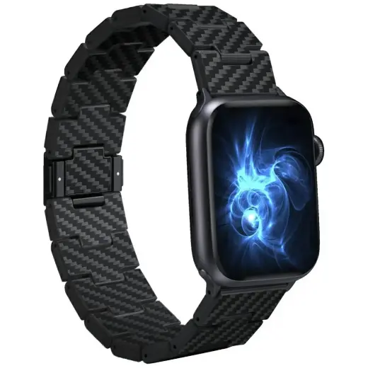 Band PITAKA Carbon Fiber Retro for Apple Watch 1|2|3|4|5|6|7|8|9|10|SE|Ultra|Ultra2 black grey