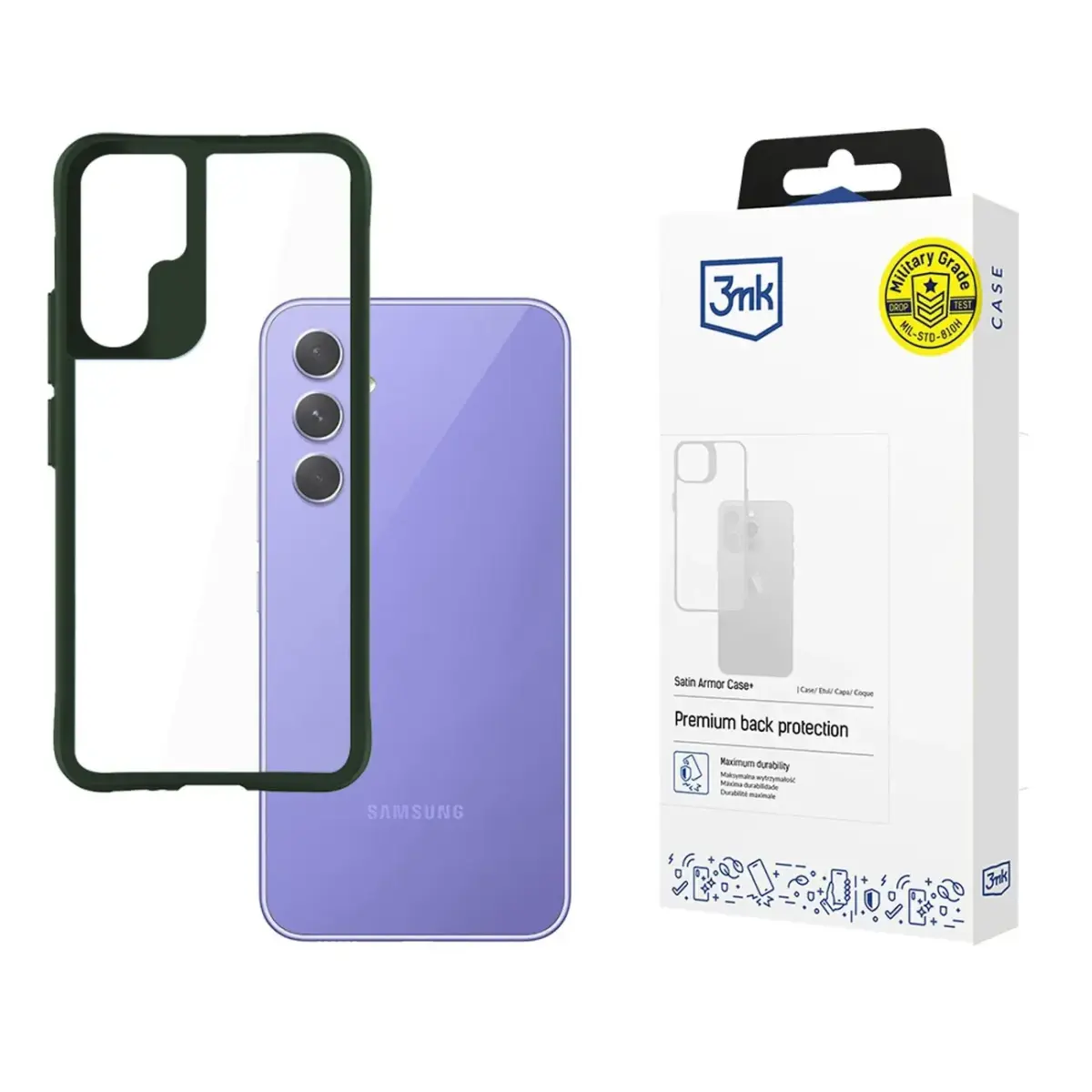 3mk Satin Armor Case+ for Samsung Galaxy A54 5G - green