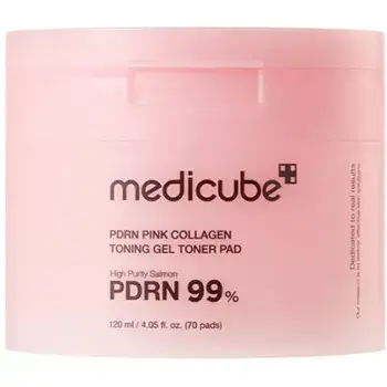 Medicube  PDRN Pink Collagen Toning Gel Toner Pad - Gelové tonizační polštářky ( 70 ks )