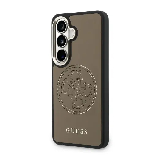 Guess PU Perforated 4G Logo maciņš ar MagSafe atbalstu telefonam Samsung Galaxy S26 (S942) brūns