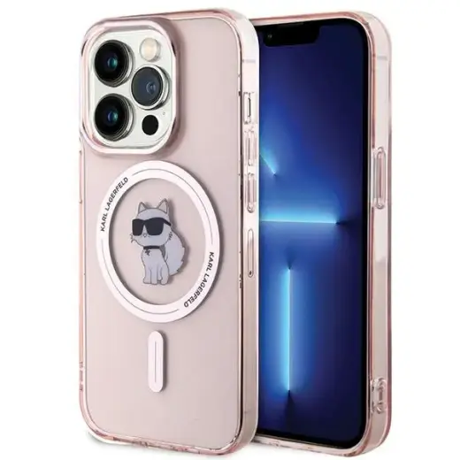 Karl Lagerfeld KLHMP15XHFCCNOP iPhone 15 Pro Max 6.7" różowy|pink hardcase IML Choupette MagSafe