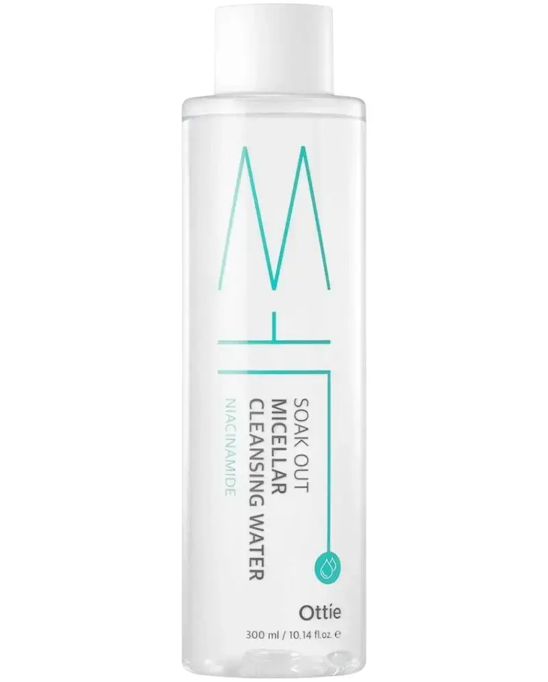 Ottie , Soak Out, Cleansing AND Soothing, Micellar Water, Sensitive, 300 ml