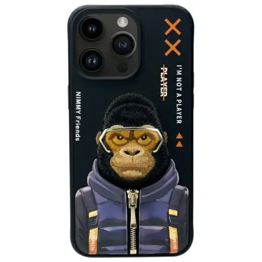 Cool&Cute 2.0 Monkey phone case for iPhone 15 Pro 6.1 black