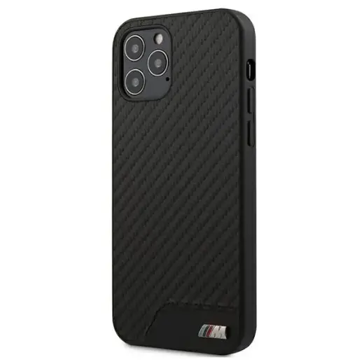 Etui BMW BMHCP12LCABBK iPhone 12 Pro Max 6,7" czarny|black hardcase M Collection PU Carbon