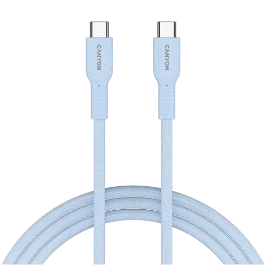 Canyon OnWire 60CL datu pārraides un uzlādes vads | USB-C uz USB-C | 60W | 1m | zils